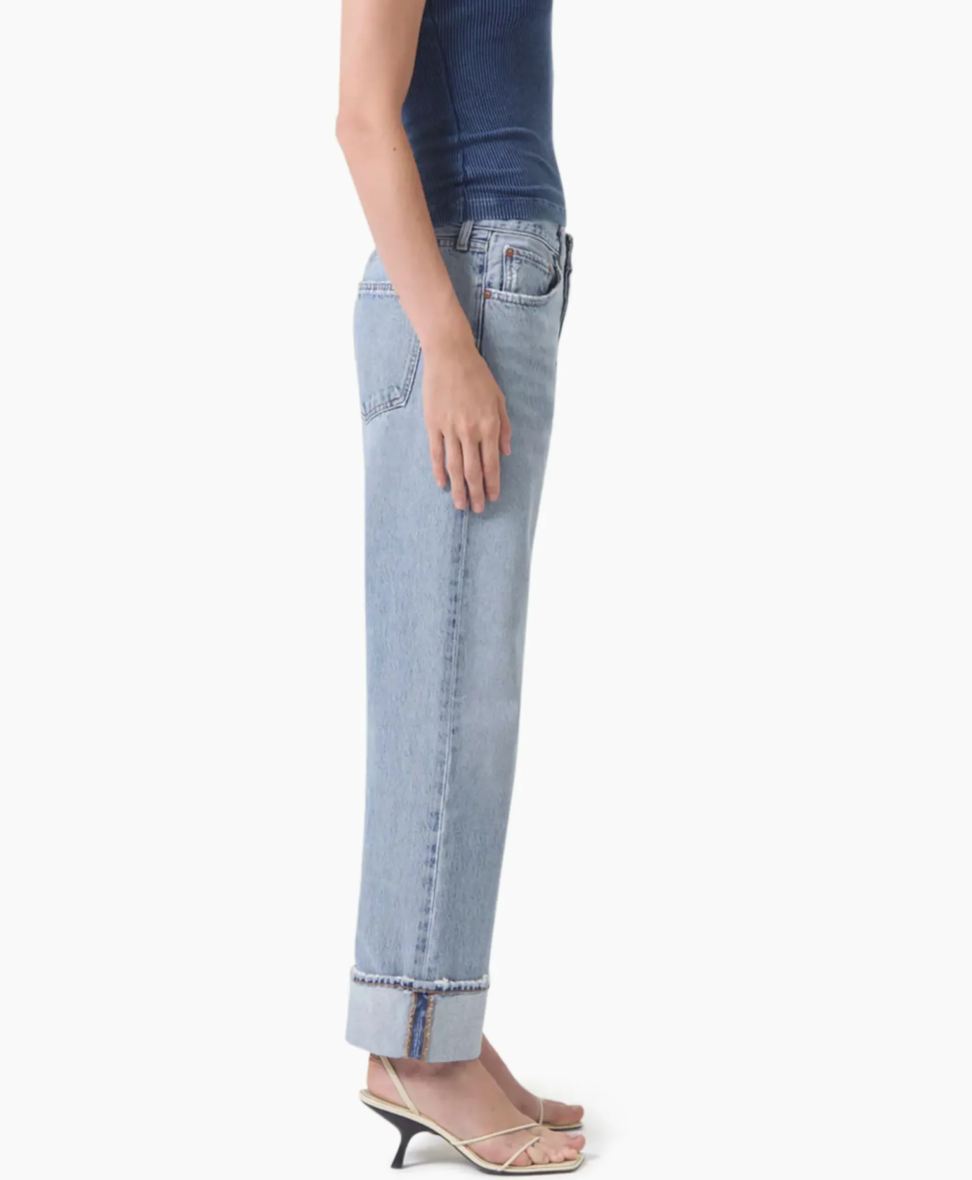 Agolde Jeans Fran Jean Blauw