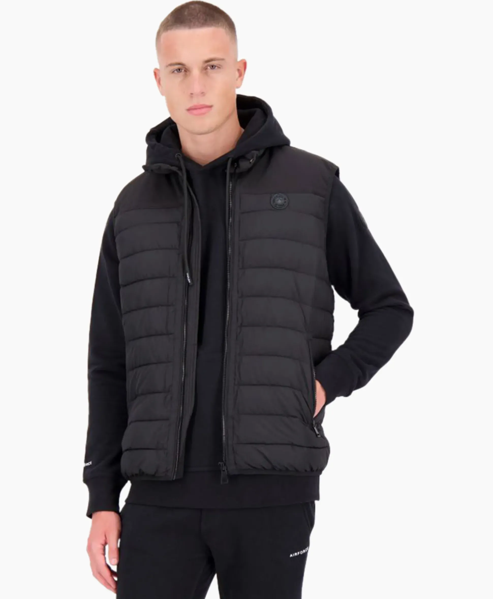 Airforce Bodywarmer Padded Zwart