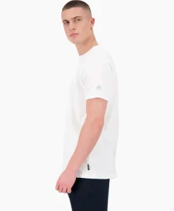 Airforce T-Shirt Korte Mouw Garment Dyed Wit