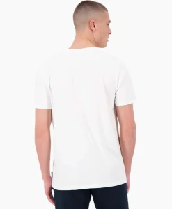Airforce T-Shirt Korte Mouw Garment Dyed Wit