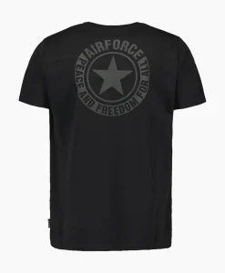 Airforce T-Shirt Wording/Logo Zwart