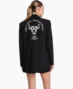 Alix The Label Blazer Woven Flowy Stretch Zwart