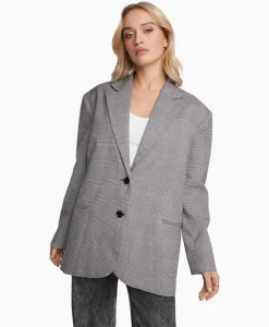 Alix The Label Blazer Woven Special Checked Zwart