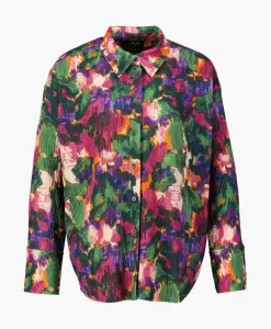 Alix The Label Blouse Woven Camouflage Flower Zwart