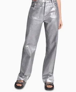 Alix The Label Jeans Woven Silver Denim Zilver