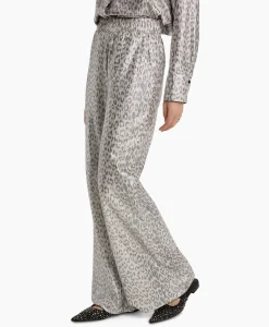 Alix The Label Pantalon Knitted Leopard Zilver