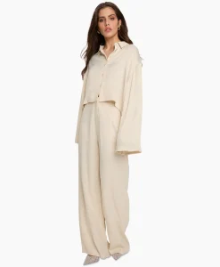 Alix The Label Pantalon Woven Satin Ecru