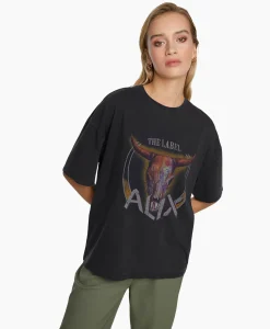 Alix The Label T-Shirt Korte Mouw Knitted Bull Zwart