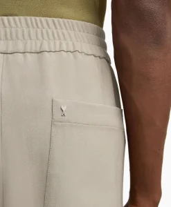 Ami Paris Broek Elastic Waist Taupe