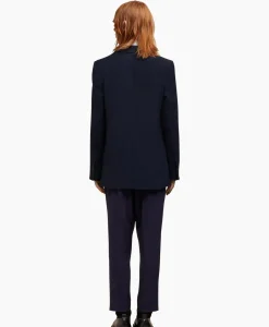 Ami Paris Jack Two Buttons Wool Viscose Twill Donker Blauw