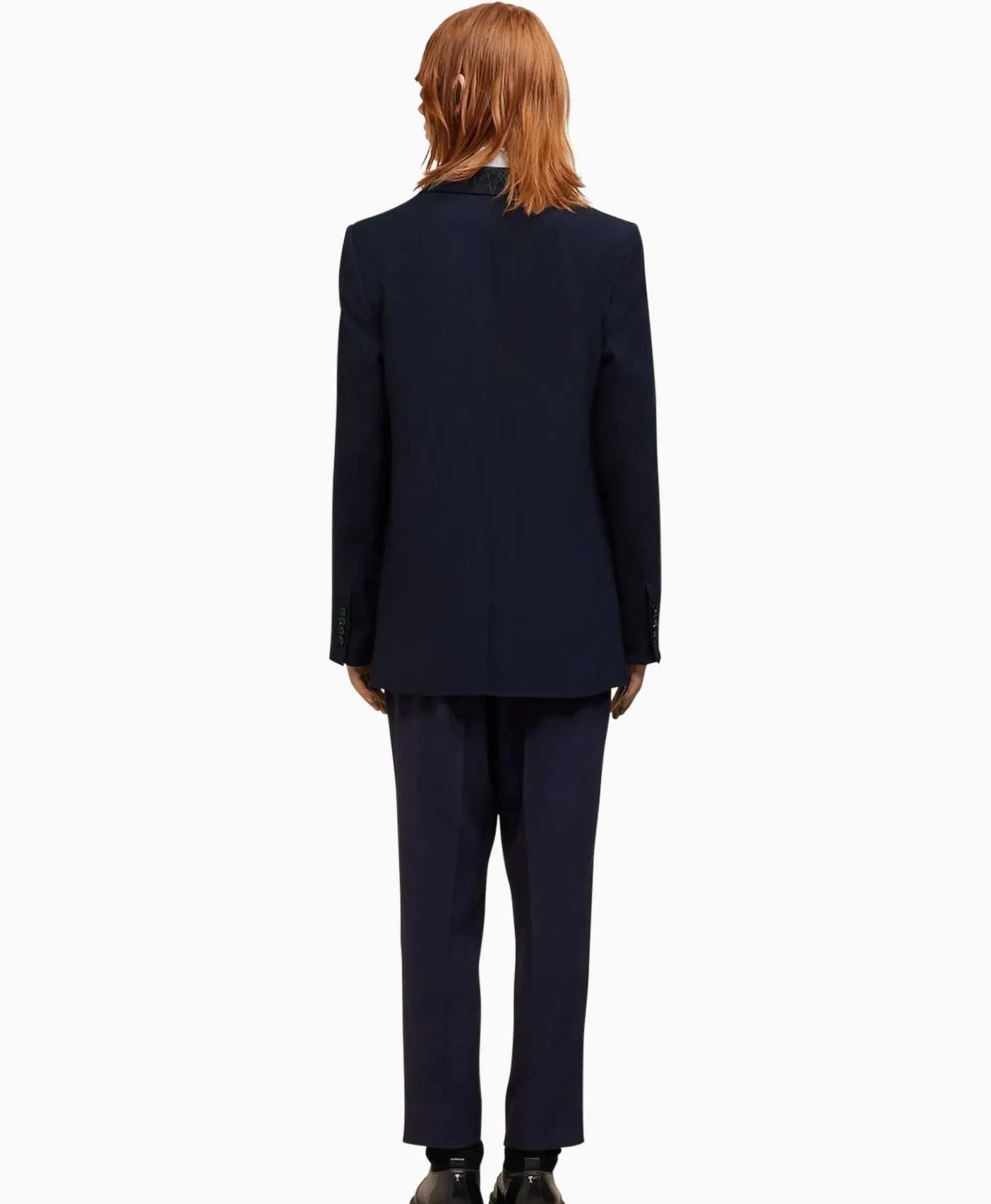 Ami Paris Jack Two Buttons Wool Viscose Twill Donker Blauw