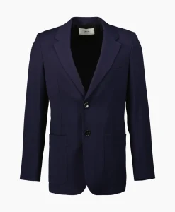 Ami Paris Jack Two Buttons Wool Viscose Twill Donker Blauw