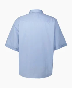 Ami Paris Overhemd Boxy Fit Sl Blauw