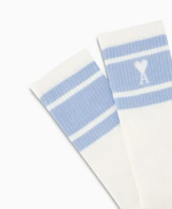 Ami Paris Sokken Adc Striped Blauw
