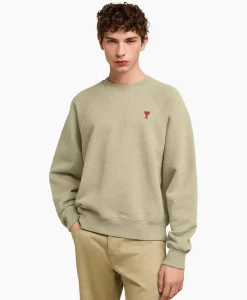 Ami Paris Sweater Ami De Coeur Khaki