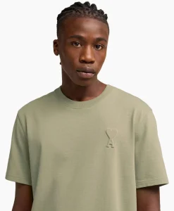 Ami Paris T-Shirt Korte Mouw Adc Khaki