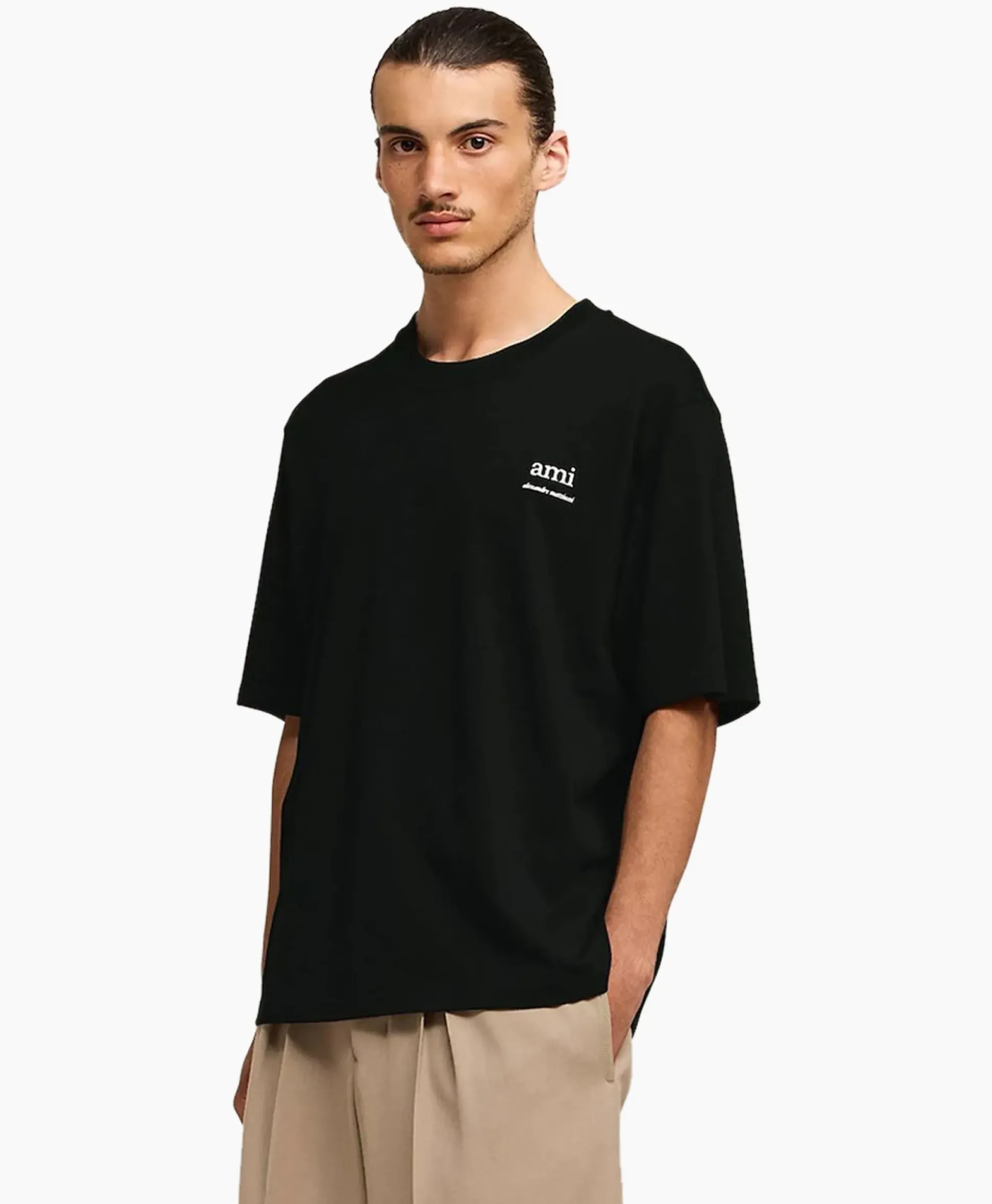 Ami Paris T-Shirt Korte Mouw Ami Am Zwart