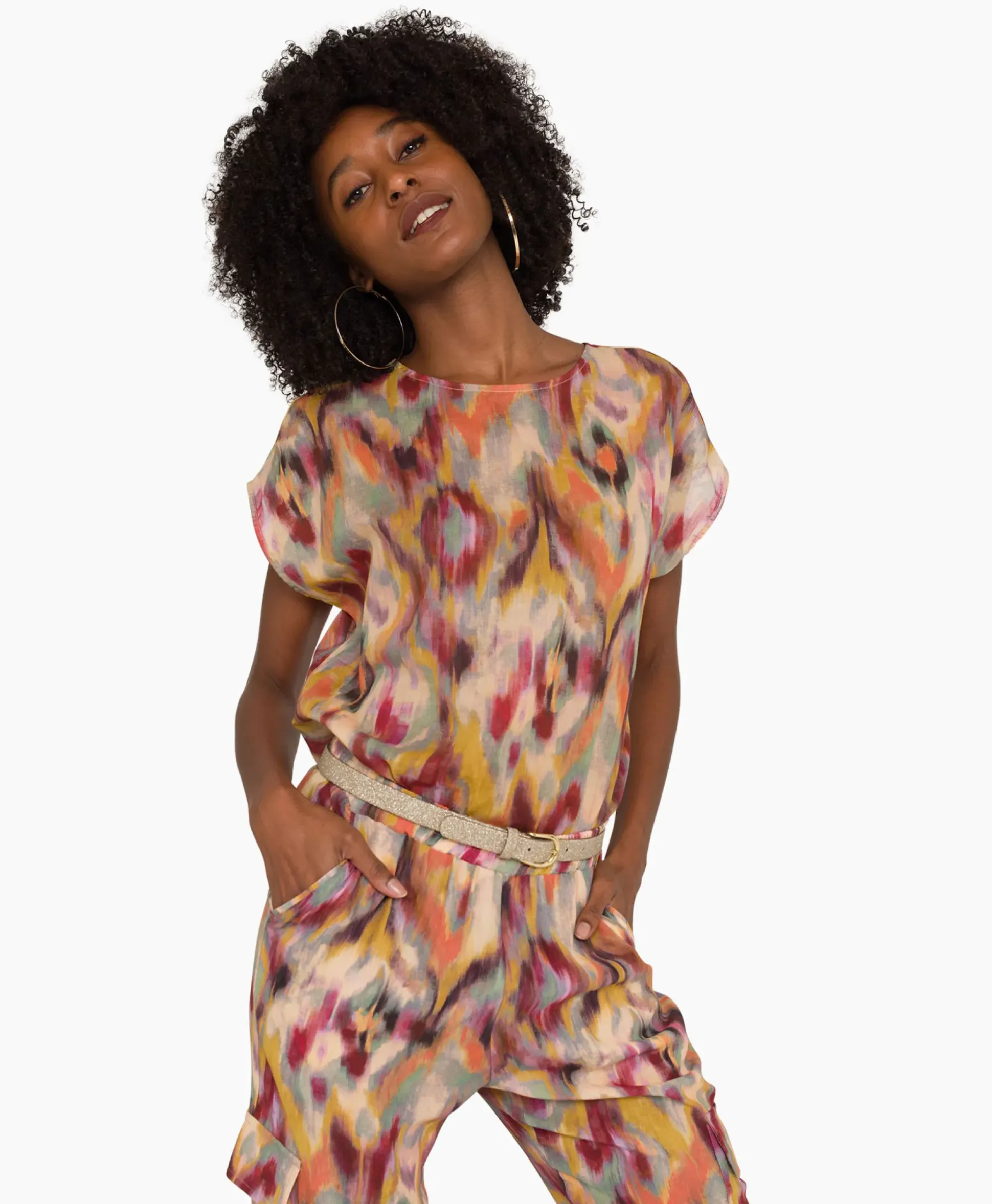 Anna Van Toor Blouse 26A05-03446A Zand
