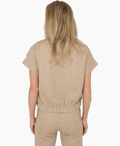 Anna Van Toor Gilet 26A11-02097 Zand