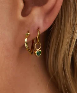 Anna+Nina Oorbellen Funky Love Small Hoop Goud