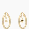 Anna+Nina Oorbellen Love Story Hoop Earrings Silver Goldplat Goud