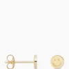 Anna+Nina Oorbellen Single Smiley Stud Silver Goldplated Goud