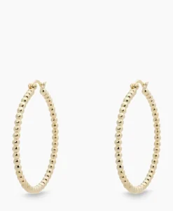 Anna+Nina Oorbellen Solstice Big Hoop Earrings Brass Goldpla Goud