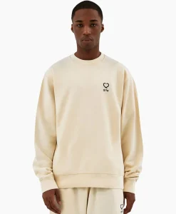 Arte Antwerp Sweater Hearts Leaves Arte Logo Chest Off White