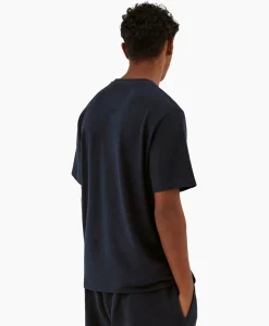 Arte Antwerp T-Shirt Korte Mouw Hearts Leaves Arte Logo Chest Donker Blauw