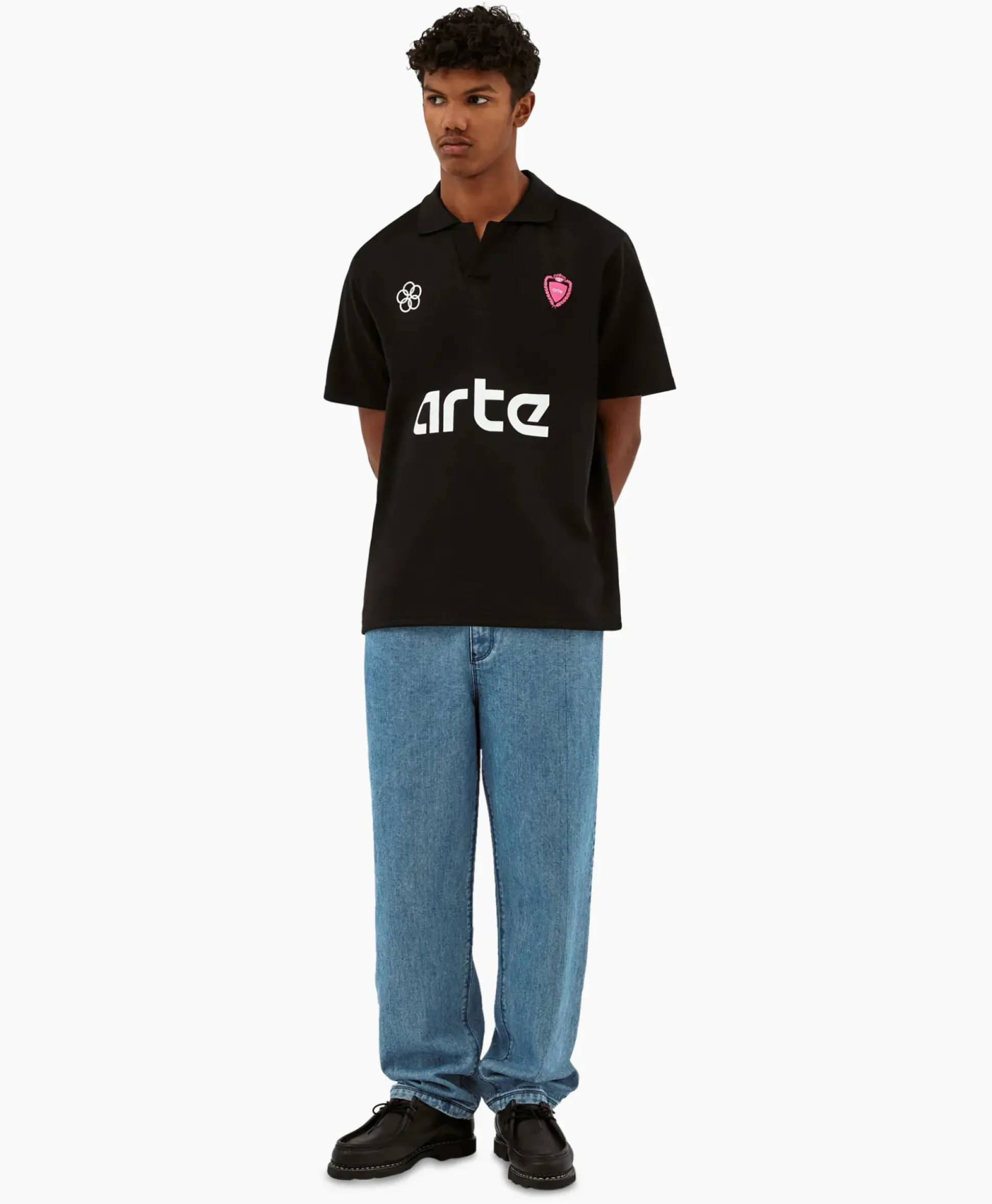 Arte Antwerp T-Shirt Korte Mouw Basic Futebol Zwart