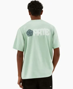 Arte Antwerp T-Shirt Korte Mouw Circle Flower Back Front Print Groen