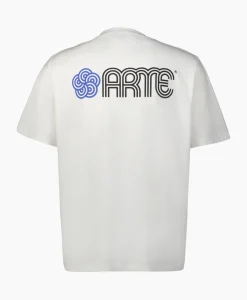 Arte Antwerp T-Shirt Korte Mouw Circle Flower Back Front Print Wit