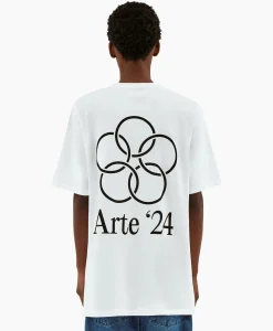 Arte Antwerp T-Shirt Korte Mouw Arte'24 Circles Back Wit