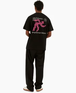 Arte Antwerp T-Shirt Korte Mouw Circle Runner Back Print Zwart
