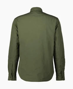 Aspesi Overhemd Camicia Alvaro Wool Donker Groen