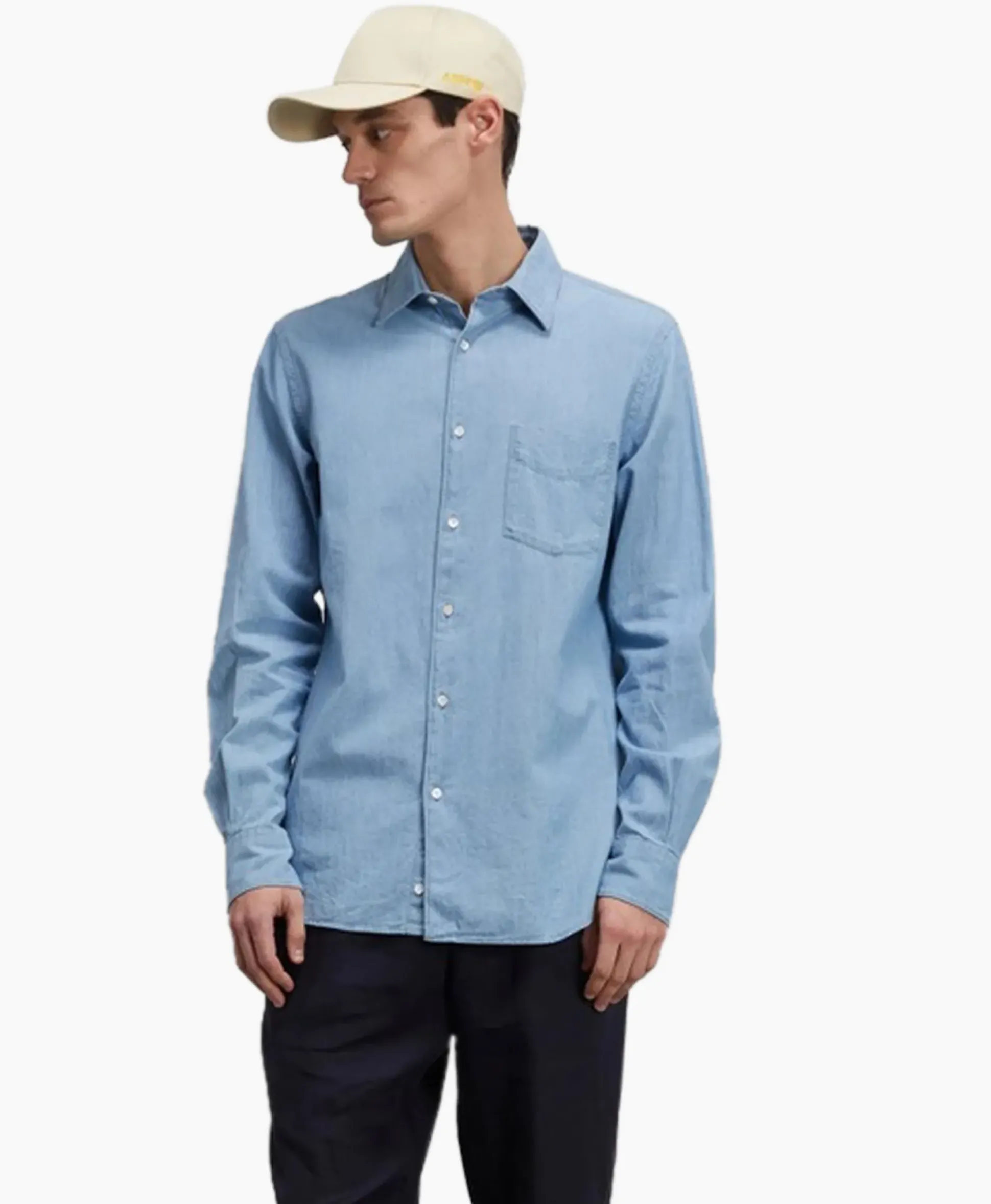 Aspesi Overhemd Camicia Sedici Licht Blauw