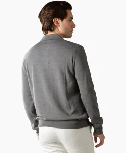 Aurelien Aurelien Polo Longsleeve Donker Grijs