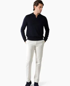 Aurelien Aurelien Pullover Buttonless Polo L Donker Blauw