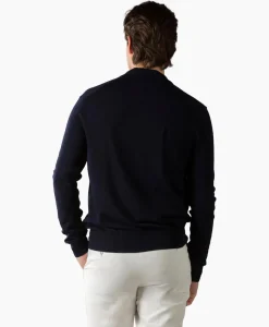 Aurelien Aurelien Pullover Buttonless Polo L Donker Blauw