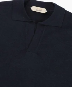 Aurelien Aurelien Pullover Buttonless Polo L Donker Blauw