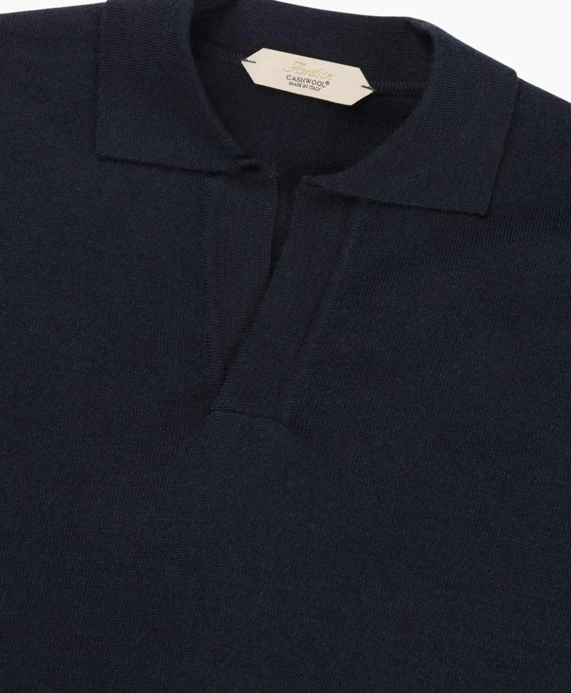 Aurelien Aurelien Pullover Buttonless Polo L Donker Blauw