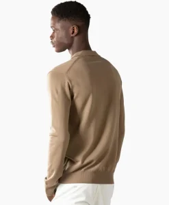 Aurelien Aurelien Pullover Buttonless Polo L Taupe