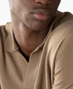 Aurelien Aurelien Pullover Buttonless Polo L Taupe