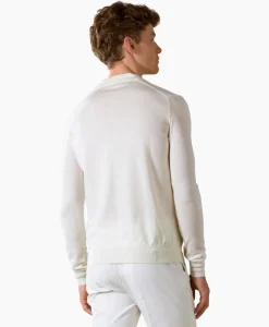 Aurelien Aurelien Pullover Rib Zip Polos Ls Ivoor / Naturel