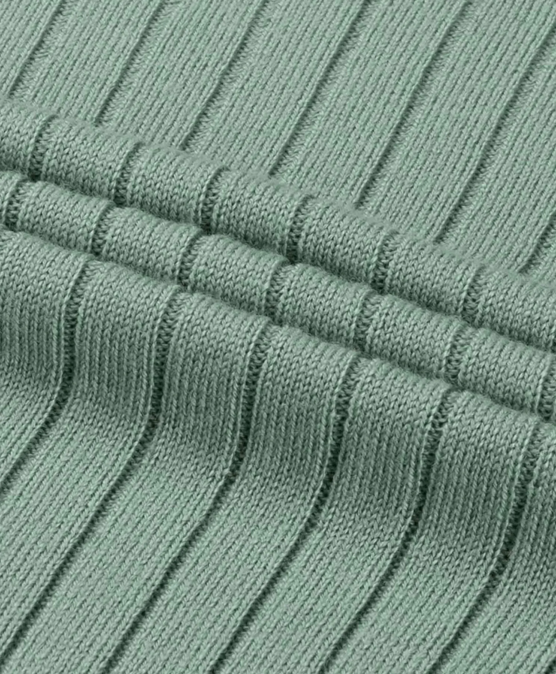 Aurelien Aurelien Pullover Rib Zip Polos Ls Licht Groen