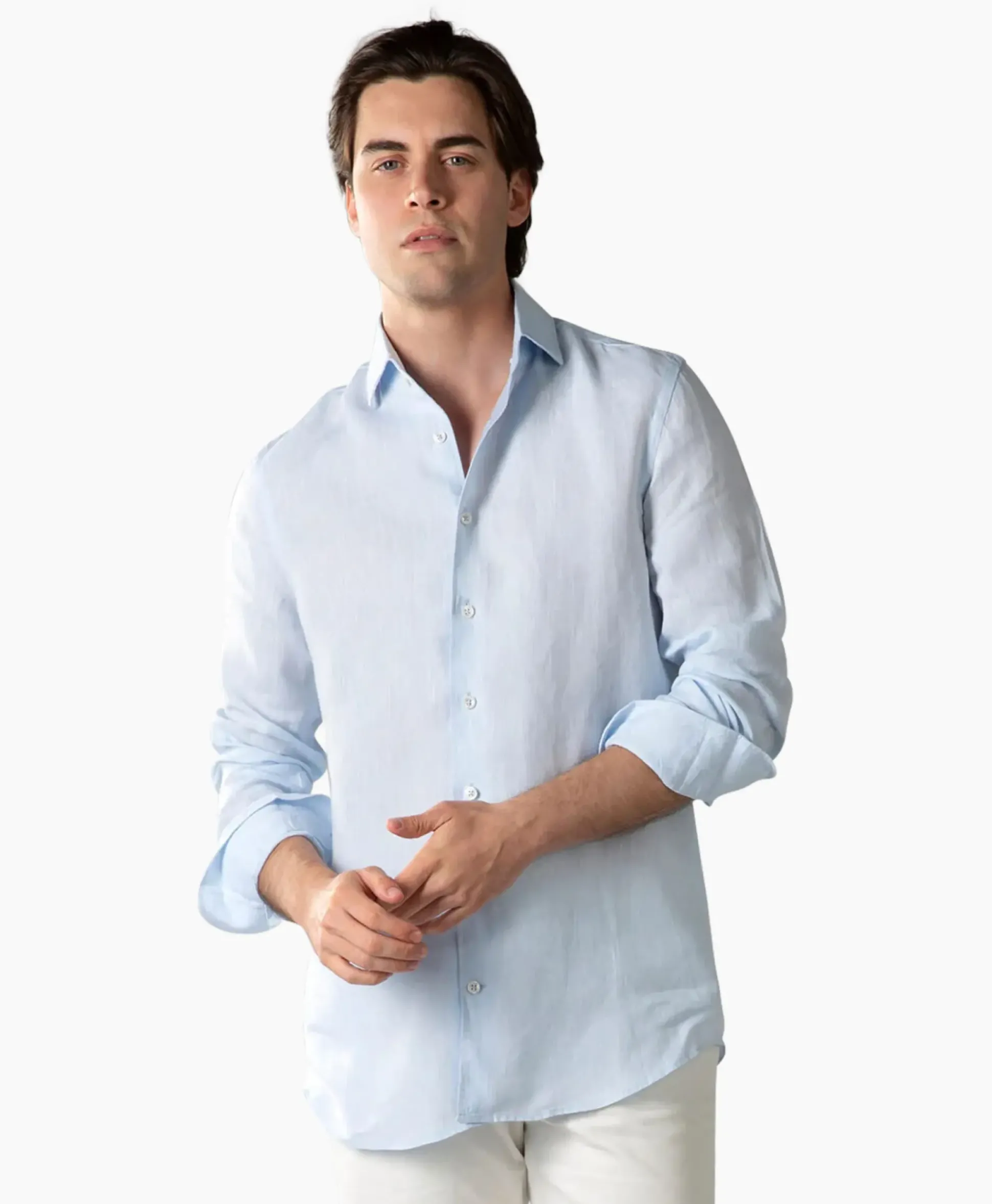 Aurelien Overhemd Seaside Shirt Licht Blauw