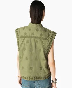 Ba&Sh Gilet Mina Khaki