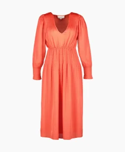 Ba&Sh Midi Jurk Koll Rood