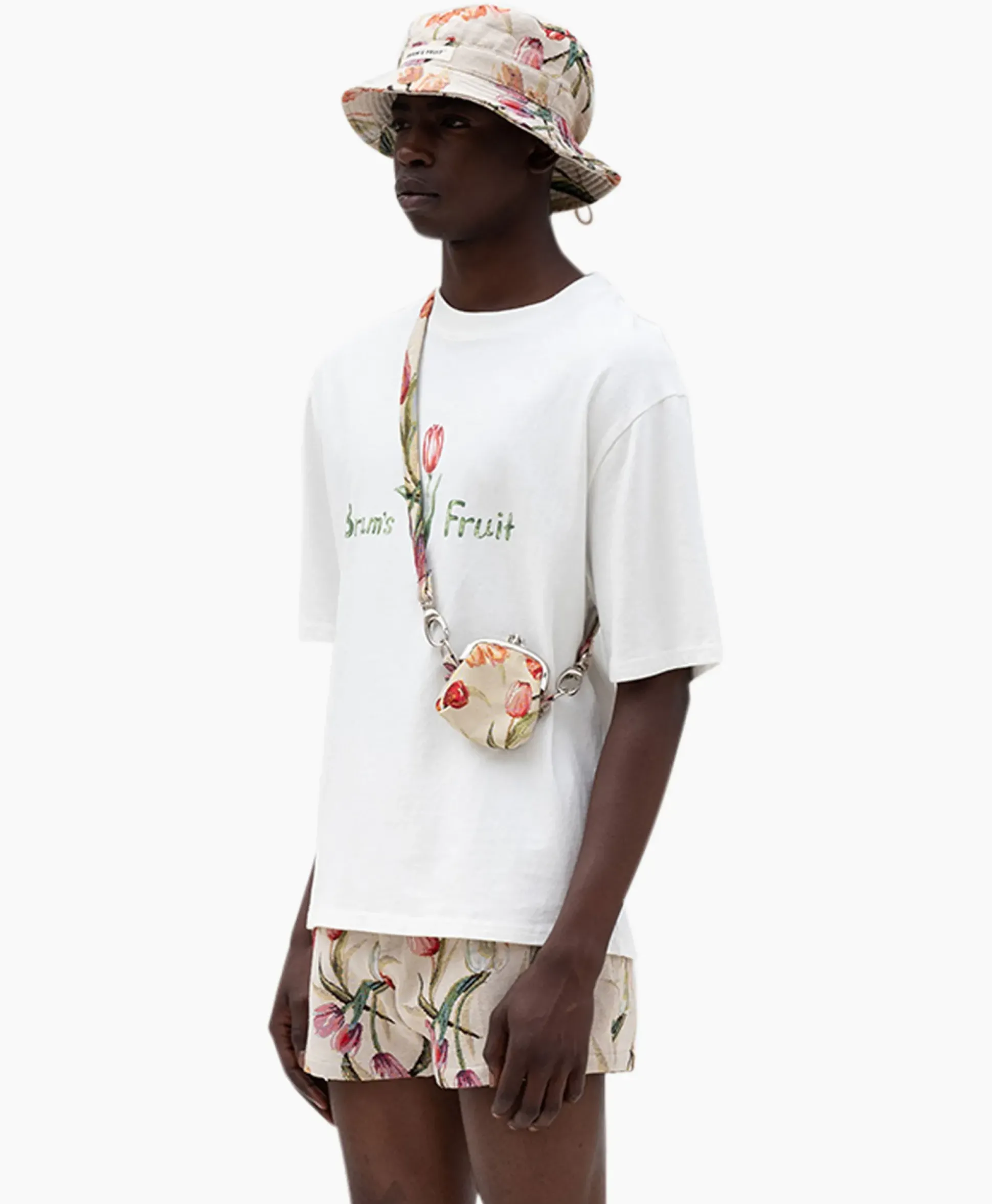 Bram's Fruit T-Shirt Korte Mouw Tulip Aquarel Wit