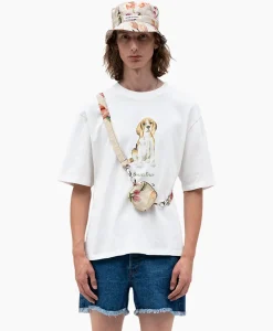 Bram's Fruit T-Shirt Korte Mouw Beagle Aquarel Wit